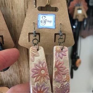 Handmade flower earrings